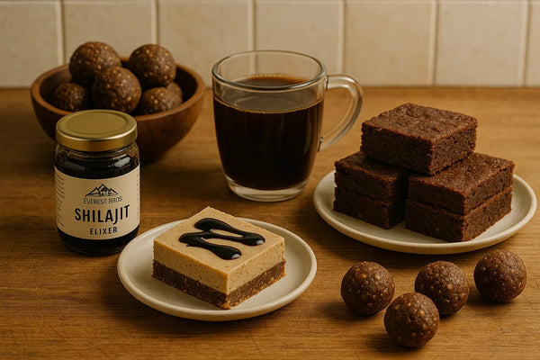 Shilajit in de Keuken: Elixer, Energy Balls, Brownies en Raw Cake op Niveau